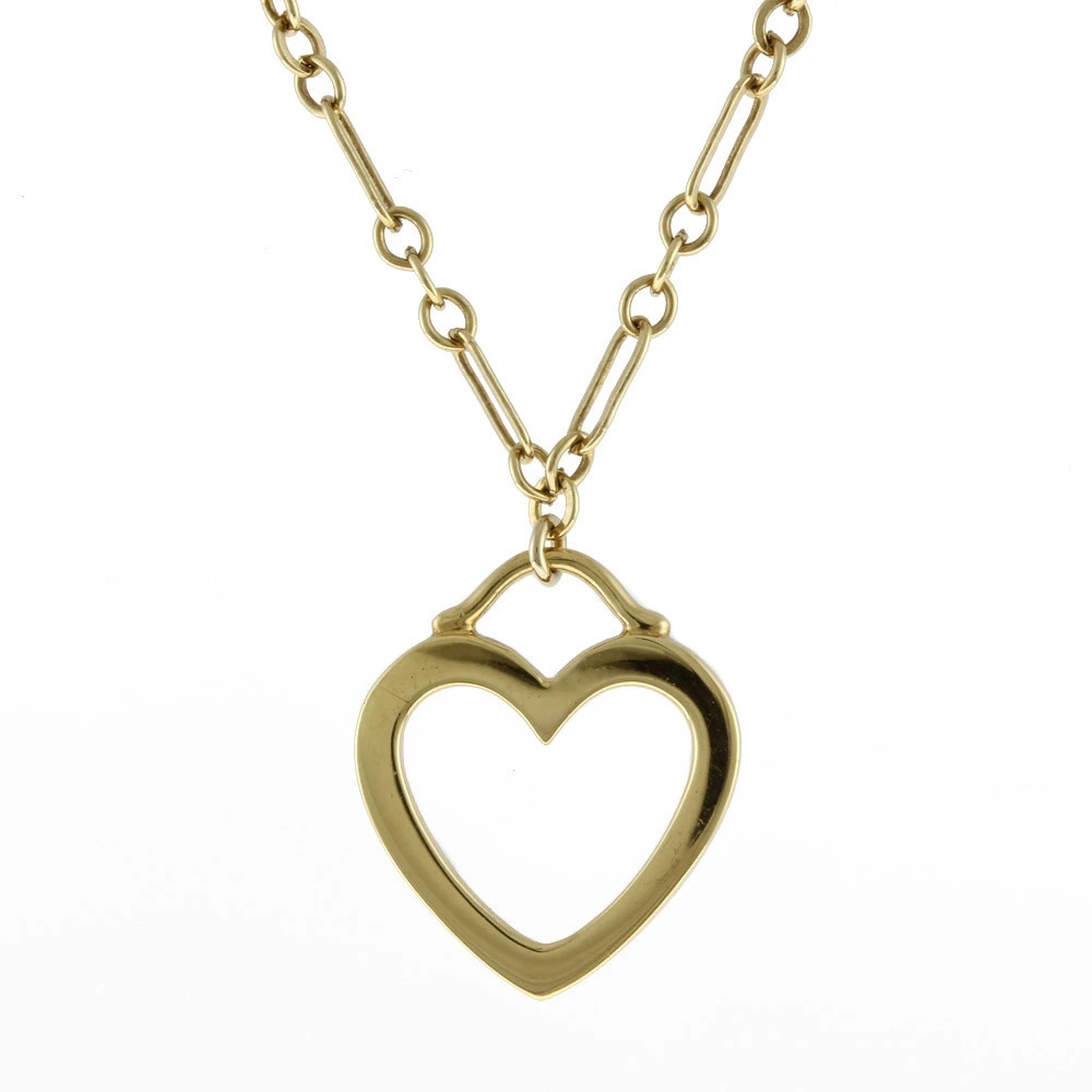 Tiffany Co Sentimental Heart Necklace Pendant Sterling Silver